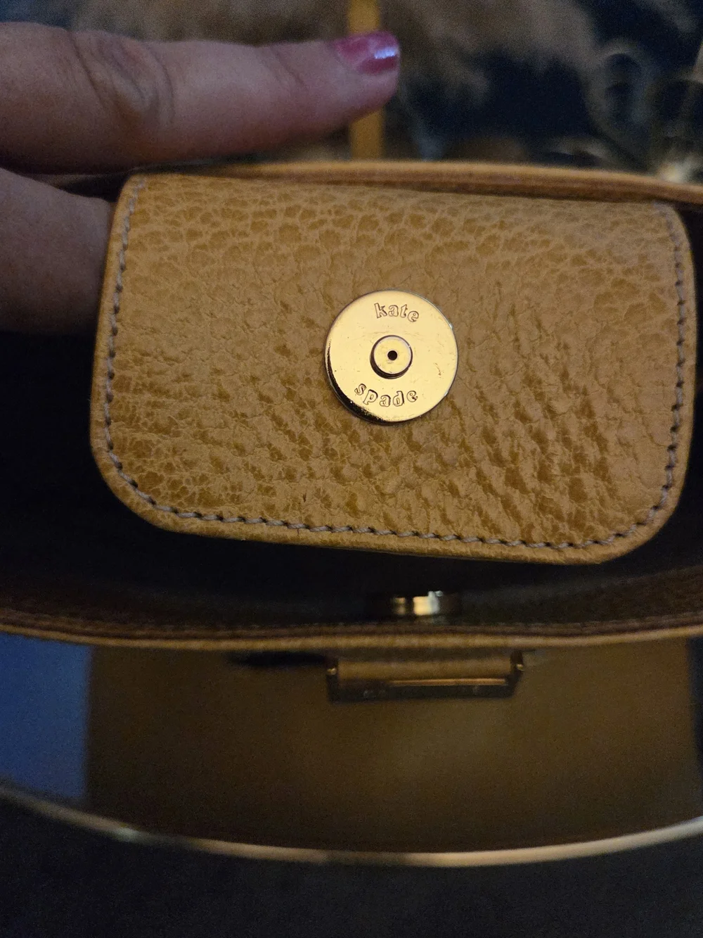 Kate Spade New York Made in Italy Mustard Pebbled Leather Bag + Roostercuster BC